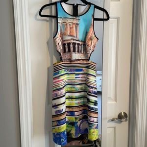 Clover canyon mini neon dress NWT